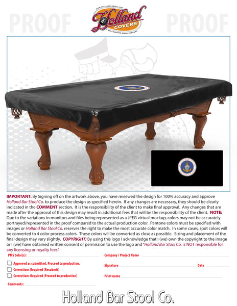 Custom Chief Petty Officer Pool Table Cover