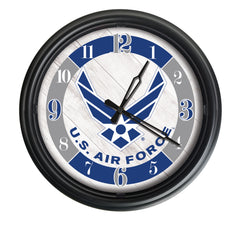 US Air Force Logo LED Outdoor Clock by Holland Bar Stool Company Home Sports Decor Gift Idea