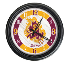 Arizona State Sparky Logo Indoor/Outdoor Logo LED Clock from Holland Bar Stool Co Home Sports Decor for gifts