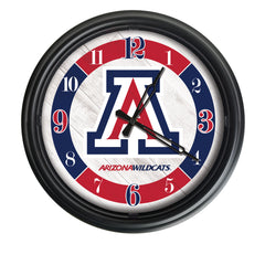Arizona Wildcats Logo Indoor/Outdoor Logo LED Clock from Holland Bar Stool Co Home Sports Decor for gifts