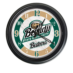 Bemidji State Beavers Logo Indoor/Outdoor Logo LED Clock from Holland Bar Stool Co Home Sports Decor for gifts