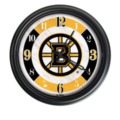 Boston Bruins Logo Indoor/Outdoor Logo LED Clock from Holland Bar Stool Co Home Sports Decor for gifts