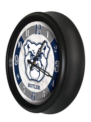 Butler Bulldogs Logo Indoor/Outdoor Logo LED Clock from Holland Bar Stool Co Home Sports Decor for gifts Side View