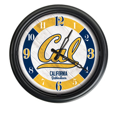 California Golden Bears Logo Indoor/Outdoor Logo LED Clock from Holland Bar Stool Co Home Sports Decor for gifts