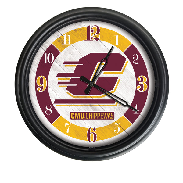 Central Michigan Chippewas Logo LED Clock | LED Outdoor Clock
