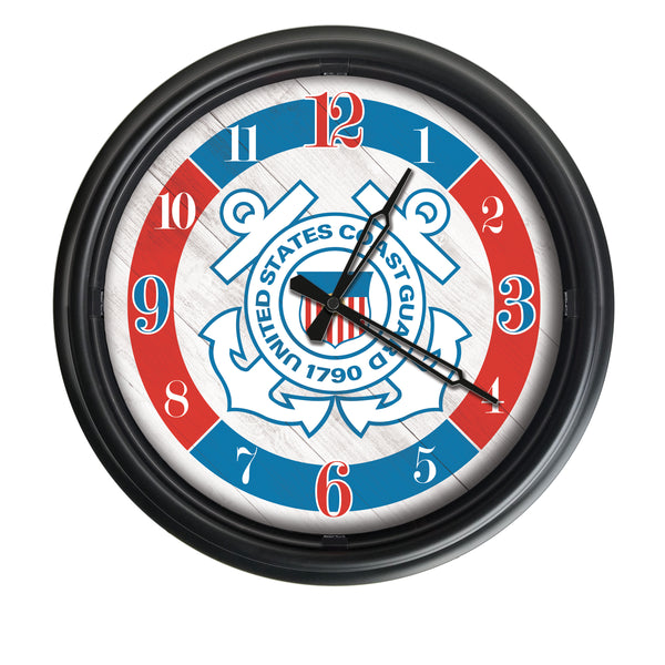 US Coast Guard Logo LED Clock | LED Outdoor Clock