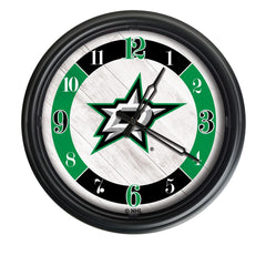 Dallas Stars Logo Indoor/Outdoor Logo LED Clock from Holland Bar Stool Co Home Sports Decor for gifts