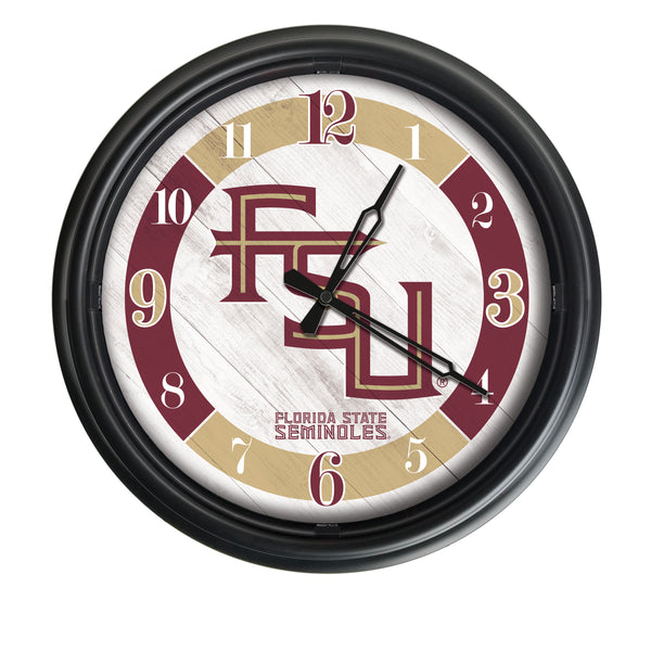 Florida State FS Script Logo LED Clock | LED Outdoor Clock