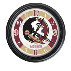 Florida State Seminoles Logo Indoor/Outdoor Logo LED Clock from Holland Bar Stool Co Home Sports Decor for gifts
