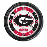 Georgia Block G Logo LED Clock | LED Outdoor Clock