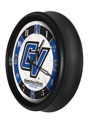 Grand Valley State Lakers Logo Indoor/Outdoor Logo LED Clock from Holland Bar Stool Co Home Sports Decor for gifts Side View