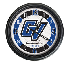 Grand Valley State Lakers Logo Indoor/Outdoor Logo LED Clock from Holland Bar Stool Co Home Sports Decor for gifts