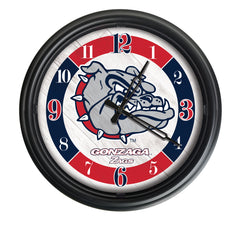 Gonzaga Bulldogs Logo Indoor/Outdoor Logo LED Clock from Holland Bar Stool Co Home Sports Decor for gifts