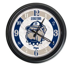 Georgetown Hoyas Logo Indoor/Outdoor Logo LED Clock from Holland Bar Stool Co Home Sports Decor for gifts