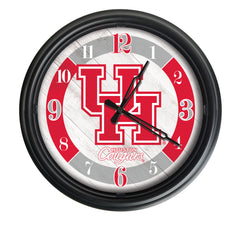 Houston Cougars Logo Indoor/Outdoor Logo LED Clock from Holland Bar Stool Co Home Sports Decor for gifts
