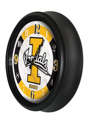 Idaho Vandals Logo Indoor/Outdoor Logo LED Clock from Holland Bar Stool Co Home Sports Decor for gifts Side View