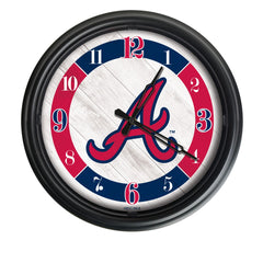 MLB's Atlanta Braves LED Logo Clock for indoor/outdoor use.
