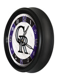 Colorado Rockies Logo LED Clock | MLB LED Outdoor Clock