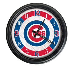 MLB's Chicago Cubs Logo Indoor/Outdoor Logo LED Clock from Holland Bar Stool Co Home Sports Decor for gifts