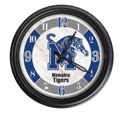 University of Memphis Tigers Officially Licensed Logo Indoor - Outdoor LED Wall Clock