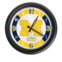 Michigan Wolverines Logo LED Outdoor Clock by Holland Bar Stool Company Home Sports Decor Gift Idea