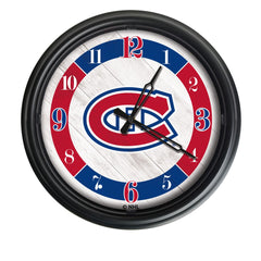 Monteal Canadians Logo Indoor/Outdoor Logo LED Clock from Holland Bar Stool Co Home Sports Decor for gifts