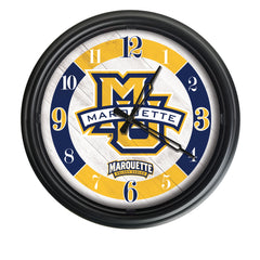 Marquette University Golden Eagles Logo Indoor/Outdoor Logo LED Clock from Holland Bar Stool Co Home Sports Decor for gifts