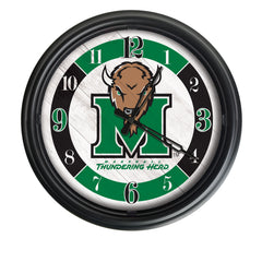 Marshall Thundering Herd Logo Indoor/Outdoor Logo LED Clock from Holland Bar Stool Co Home Sports Decor for gifts