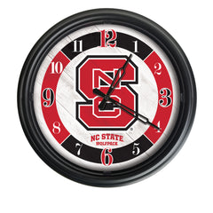 NC State Wolfpack Logo Indoor/Outdoor Logo LED Clock from Holland Bar Stool Co Home Sports Decor for gifts