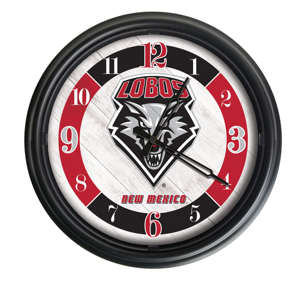 New Mexico Lobos Logo LED Clock | LED Outdoor Clock