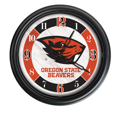 Oregon State Beavers Logo Indoor/Outdoor Logo LED Clock from Holland Bar Stool Co Home Sports Decor for gifts