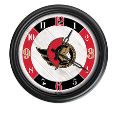 Ottawa Senators Logo Indoor/Outdoor Logo LED Clock from Holland Bar Stool Co Home Sports Decor for gifts