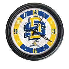 South Dakota State Jackrabbits Logo Indoor/Outdoor Logo LED Clock from Holland Bar Stool Co Home Sports Decor for gifts
