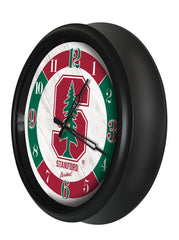 Stanford Cardinals Logo Indoor/Outdoor Logo LED Clock from Holland Bar Stool Co Home Sports Decor for gifts Side View