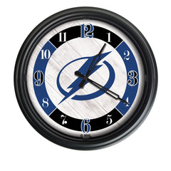Tampa Bay Lightning Logo Indoor/Outdoor Logo LED Clock from Holland Bar Stool Co Home Sports Decor for gifts