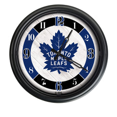 Toronto Maple Leafs Logo Indoor/Outdoor Logo LED Clock from Holland Bar Stool Co Home Sports Decor for gifts