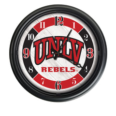 UNLV Rebels Logo Indoor/Outdoor Logo LED Clock from Holland Bar Stool Co Home Sports Decor for gifts