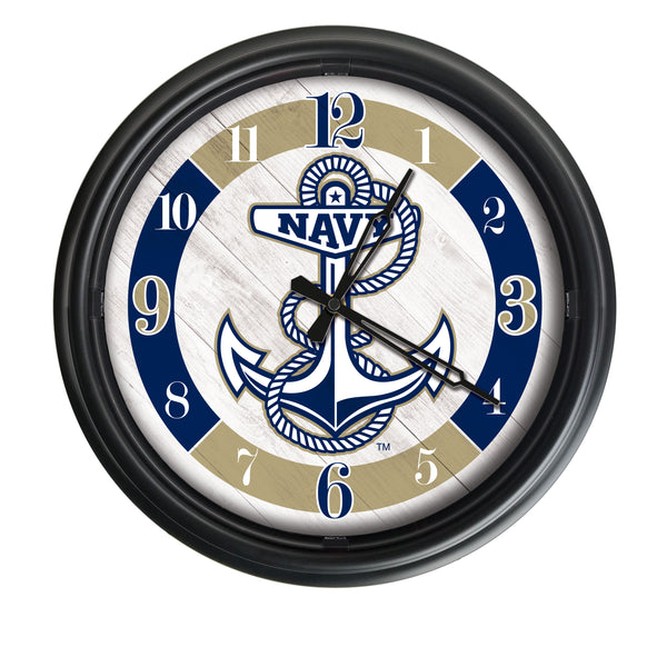 US Naval Academy Midshipmen Logo LED Clock | LED Outdoor Clock