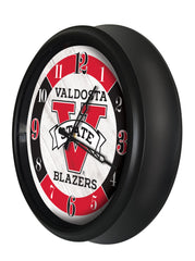 Valdosta State Blazers Logo LED Outdoor Clock by Holland Bar Stool Company Home Sports Decor Gift Idea Side View