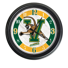 Vermont Catamounts Logo LED Outdoor Clock by Holland Bar Stool Company Home Sports Decor Gift Idea