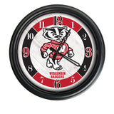 Wisconsin Badgers Bucky Logo LED Clock | LED Outdoor Clock