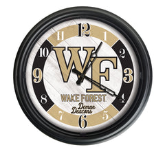 Wake Forest Demon Deacons Logo LED Outdoor Clock by Holland Bar Stool Company Home Sports Decor Gift Idea