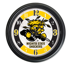 Wichita State Shockers Logo LED Outdoor Clock by Holland Bar Stool Company Home Sports Decor Gift Idea