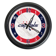 Washington Capitals Logo Indoor/Outdoor Logo LED Clock from Holland Bar Stool Co Home Sports Decor for gifts