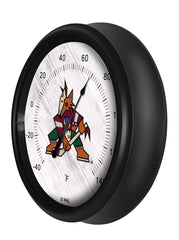 National Hockey Leagues Arizona Coyotes Indoor/Outdoor Thermometer with LED Lights Side View