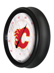 National Hockey Leagues Calgary Flames Indoor/Outdoor Thermometer with LED Lights Side View
