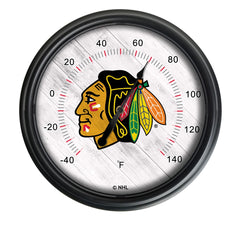 National Hockey Leagues Chicago Blackhawks Indoor/Outdoor Thermometer with LED Lights