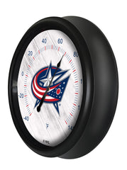 National Hockey Leagues Columbus Blue Jackets Indoor/Outdoor Thermometer with LED Lights Side View