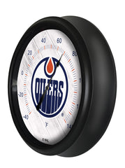 National Hockey Leagues Edmonton Oilers Indoor/Outdoor Thermometer with LED Lights Side View