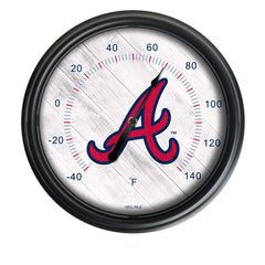 Atlanta Braves Logo LED Thermometer | MLB LED Outdoor Thermometer